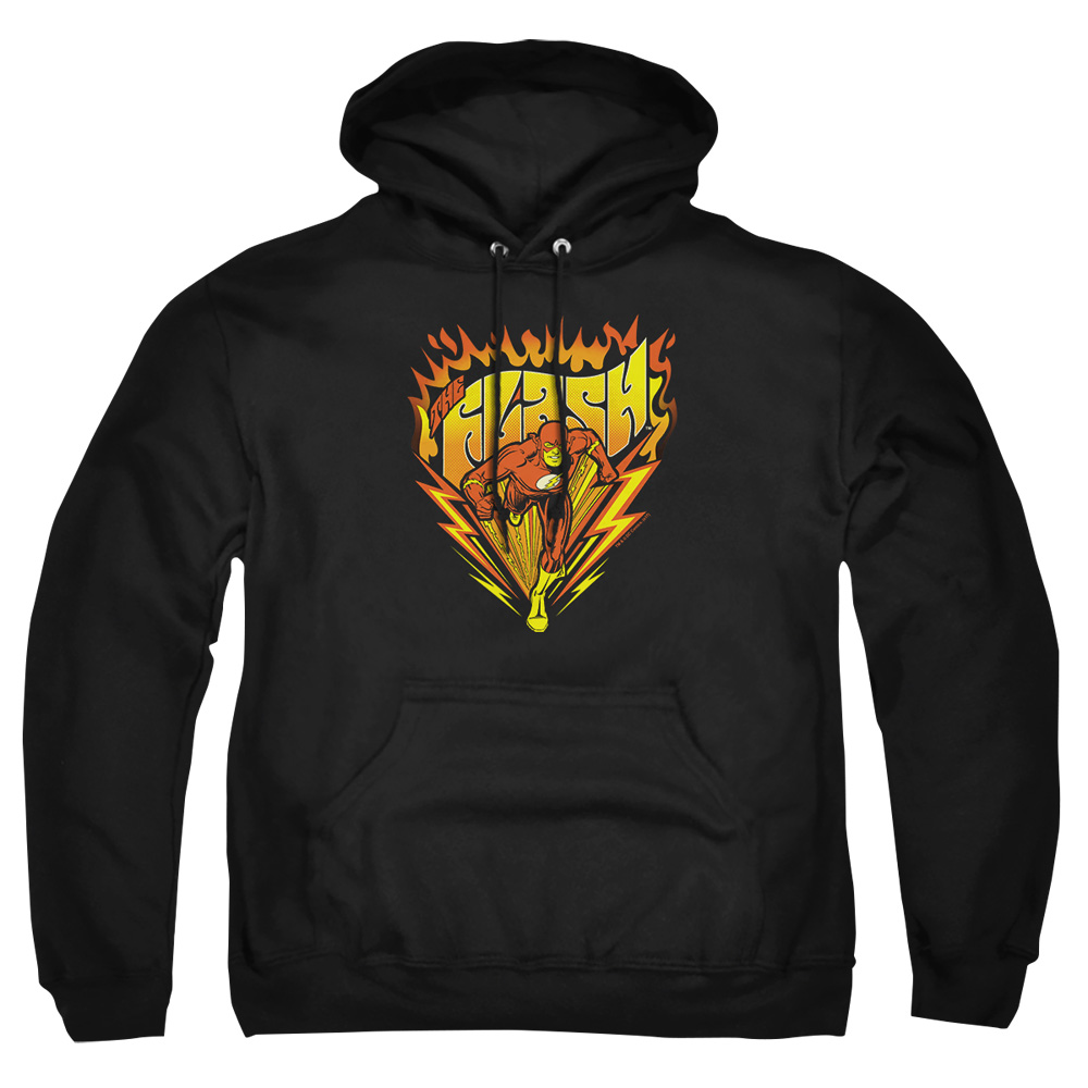 DCO116-AFTH-7 DC Flash Blazing Speed Adult Pullover Hoodie, Black - 4X