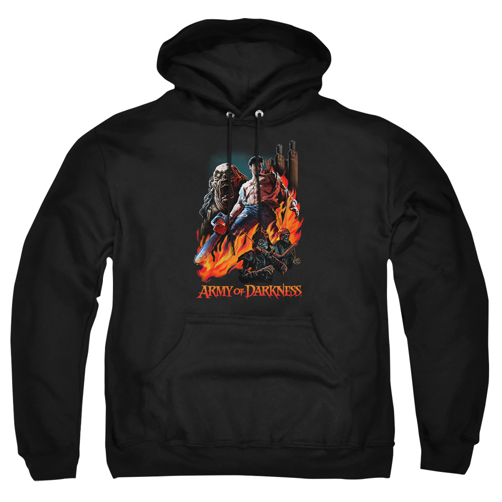 MGM452-AFTH-1 Army of Darkness Painted Evil Adult Pullover Hoodie, Black - Small