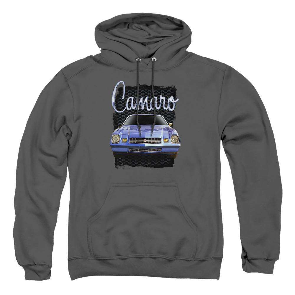 CHV148-AFTH-2 Chevrolet Yellow Camaro Adult Pullover Hoodie, Charcoal - Medium