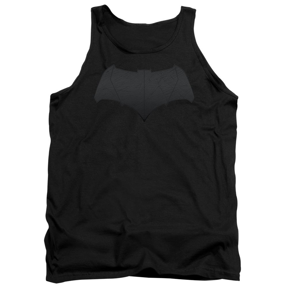 BVS109B-TK-2 Batman vs Superman Batman Logo Adult Tank Top, Black - Medium
