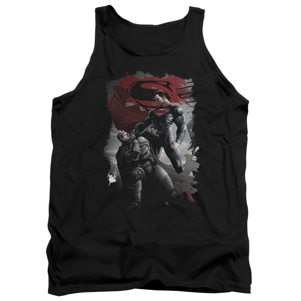 BVS124-TK-2 Batman vs Superman Choke Adult Tank Top, Black - Medium