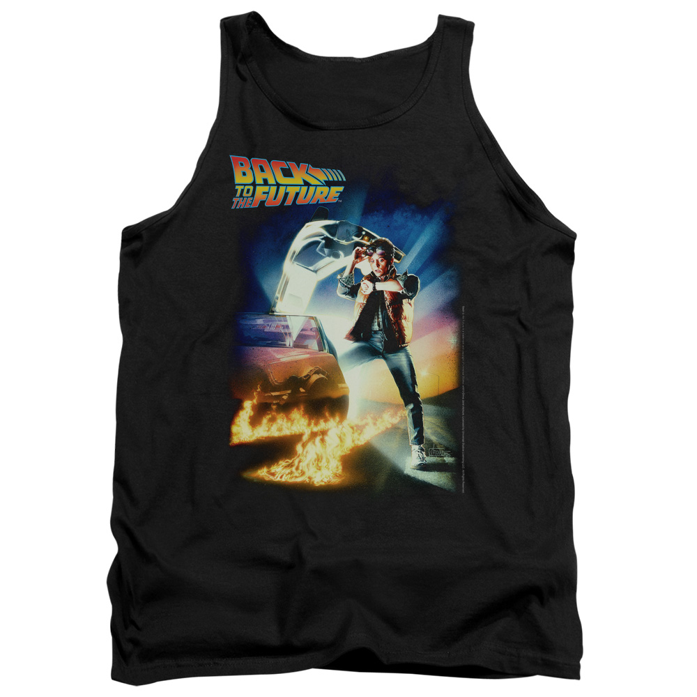 UNI284-TK-2 Back to the Future Poster Adult Tank Top, Black - Medium