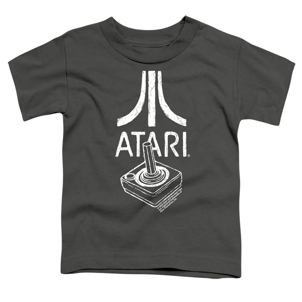 ATRI101C-TT-2 Atari Joystick Logo Toddler Short Sleeve T-Shirt, Charcoal - Medium 3T