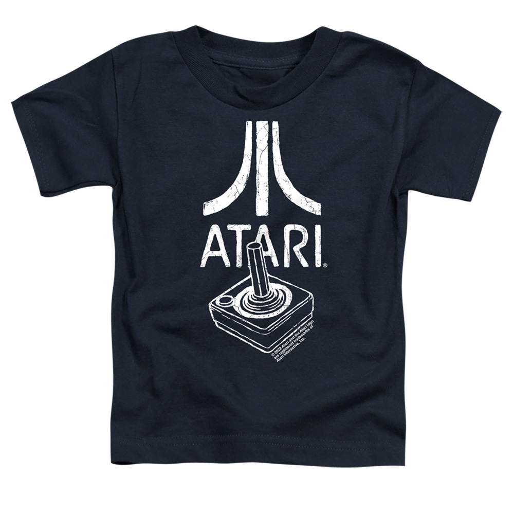 ATRI101D-TT-1 Atari Joystick Logo Toddler Short Sleeve T-Shirt, Navy - Small 2T