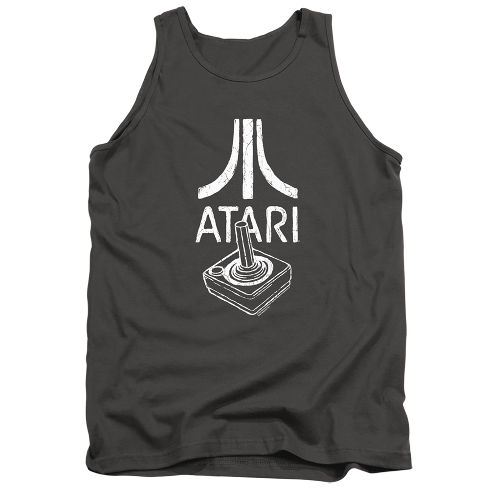 ATRI101C-TK-2 Atari Joystick Logo Adult Tank Top, Charcoal - Medium