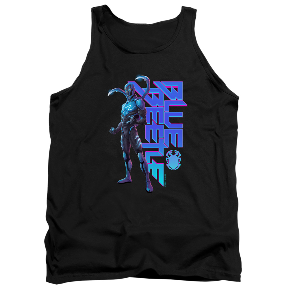 BBTL10011-TK-2 Blue Beetle 2023 Standing Adult Tank Top, Black - Medium