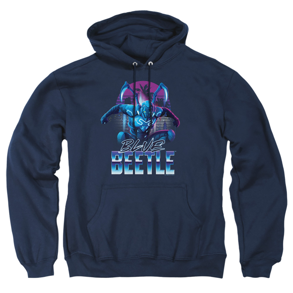 BBTL10002-AFTH-1 Blue Beetle 2023 City Protector Adult Pullover Hoodie, Navy - Small