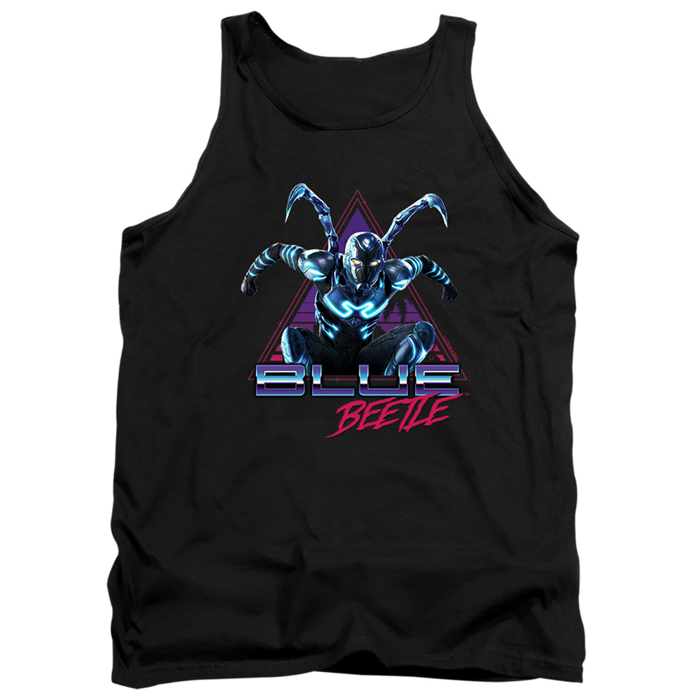 BBTL10008-TK-1 Blue Beetle 2023 Leaping Triangle Adult Tank Top, Black - Small