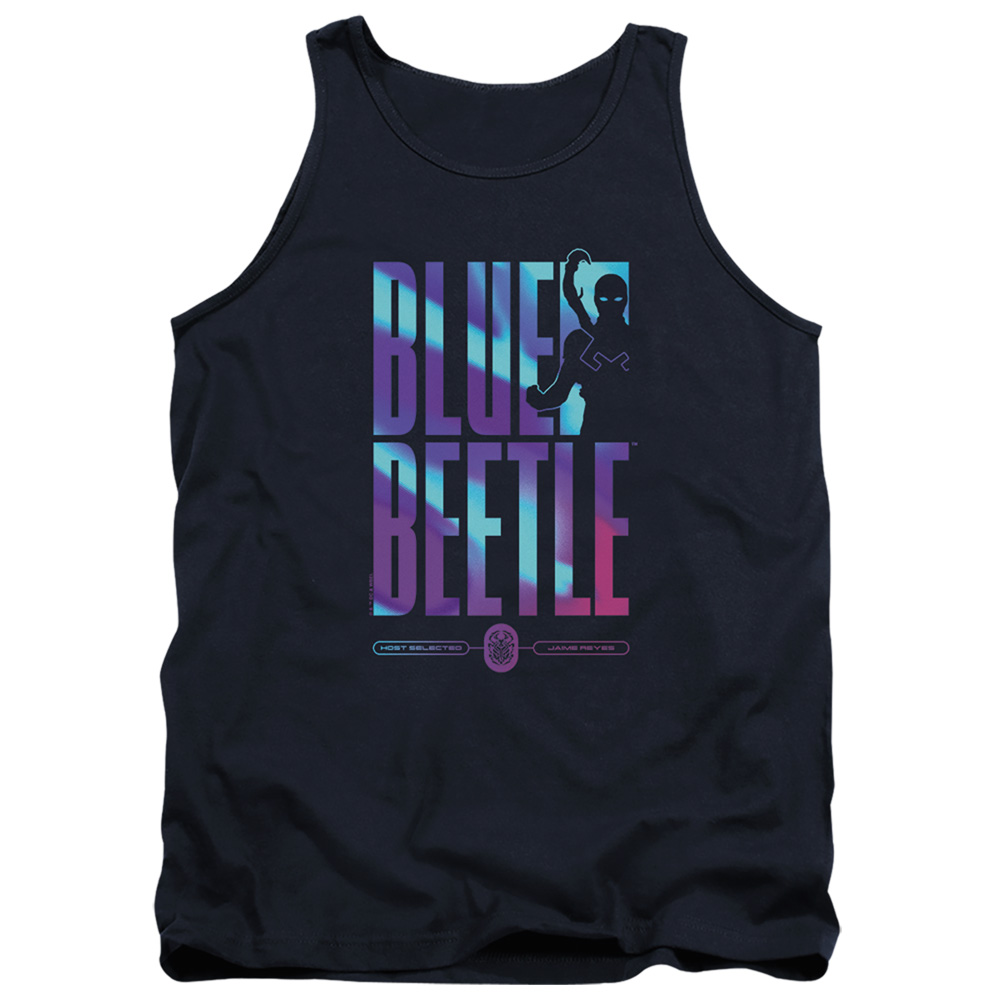 BBTL10012-TK-4 Blue Beetle 2023 Hero Host Adult Tank Top, Navy - Extra Large