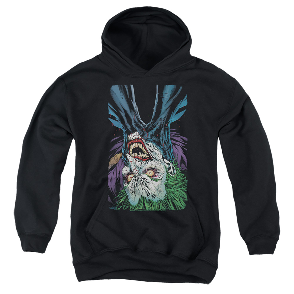 BM3450-YFTH-2 Batman Choked Youth Hooded Sweatshirt, Black - Medium