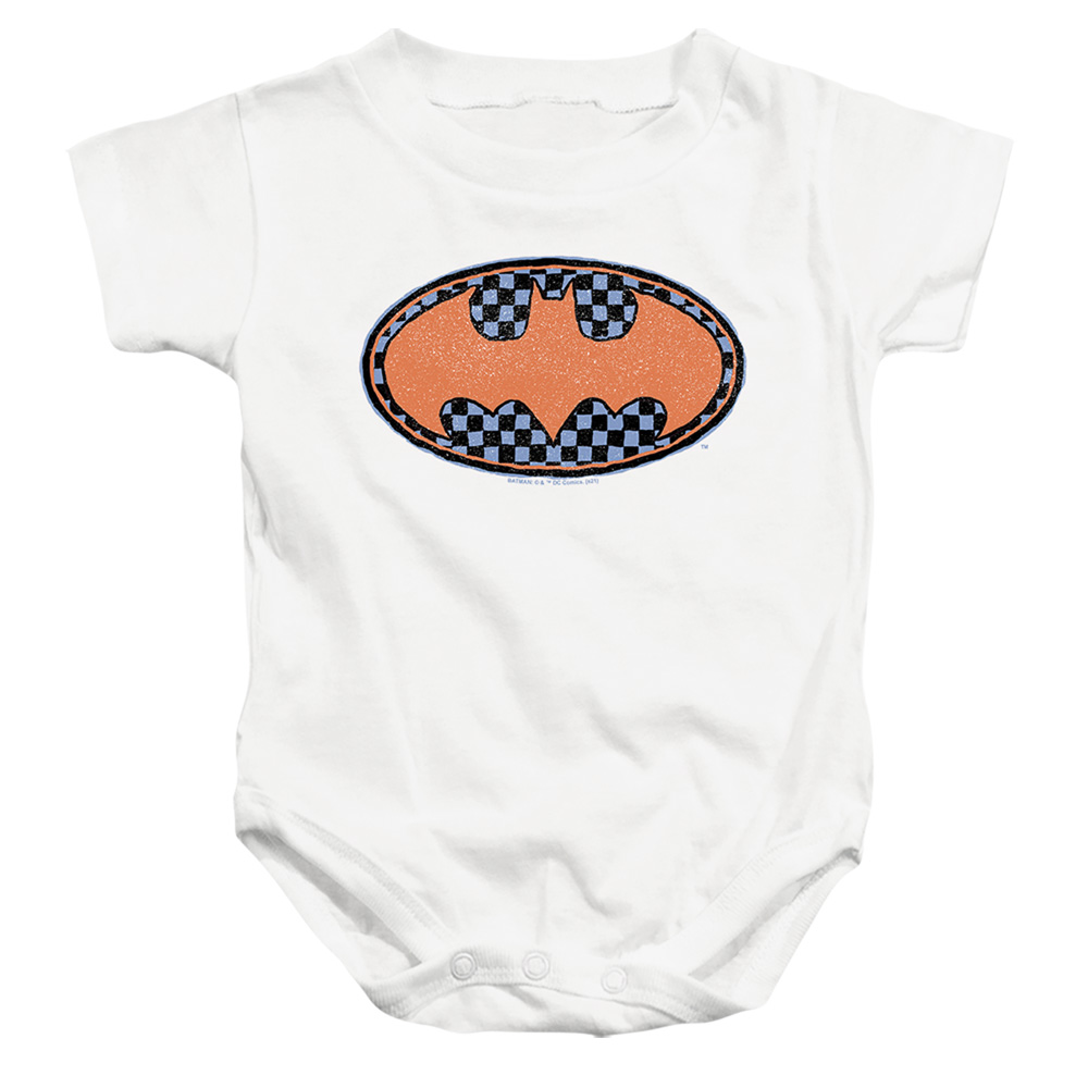 BM3154-SS-1 Batman Bat Vice Infant Snapsuit, White - Small - 6 Month
