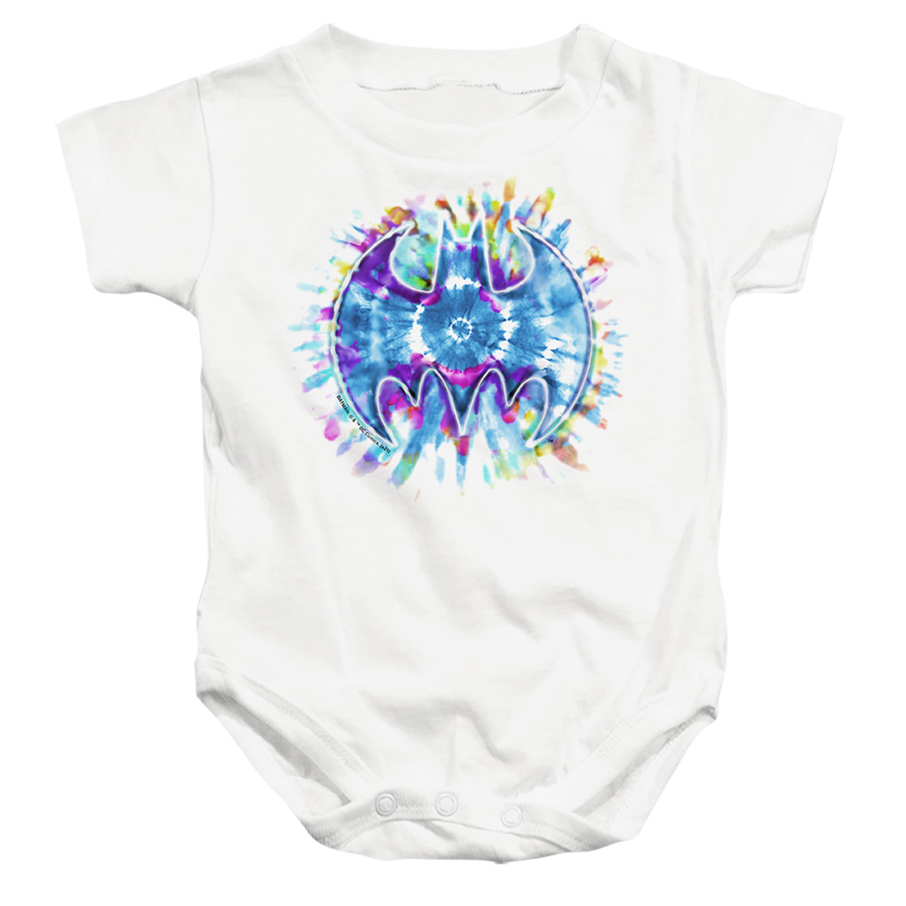 BM3159-SS-4 Batman Bat Dye Infant Snapsuit, White - Extra Large - 24 Month