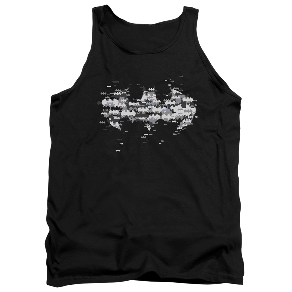 BM3565-TK-5 Batman Multi Bat Logo Adult Tank Top, Black - 2X