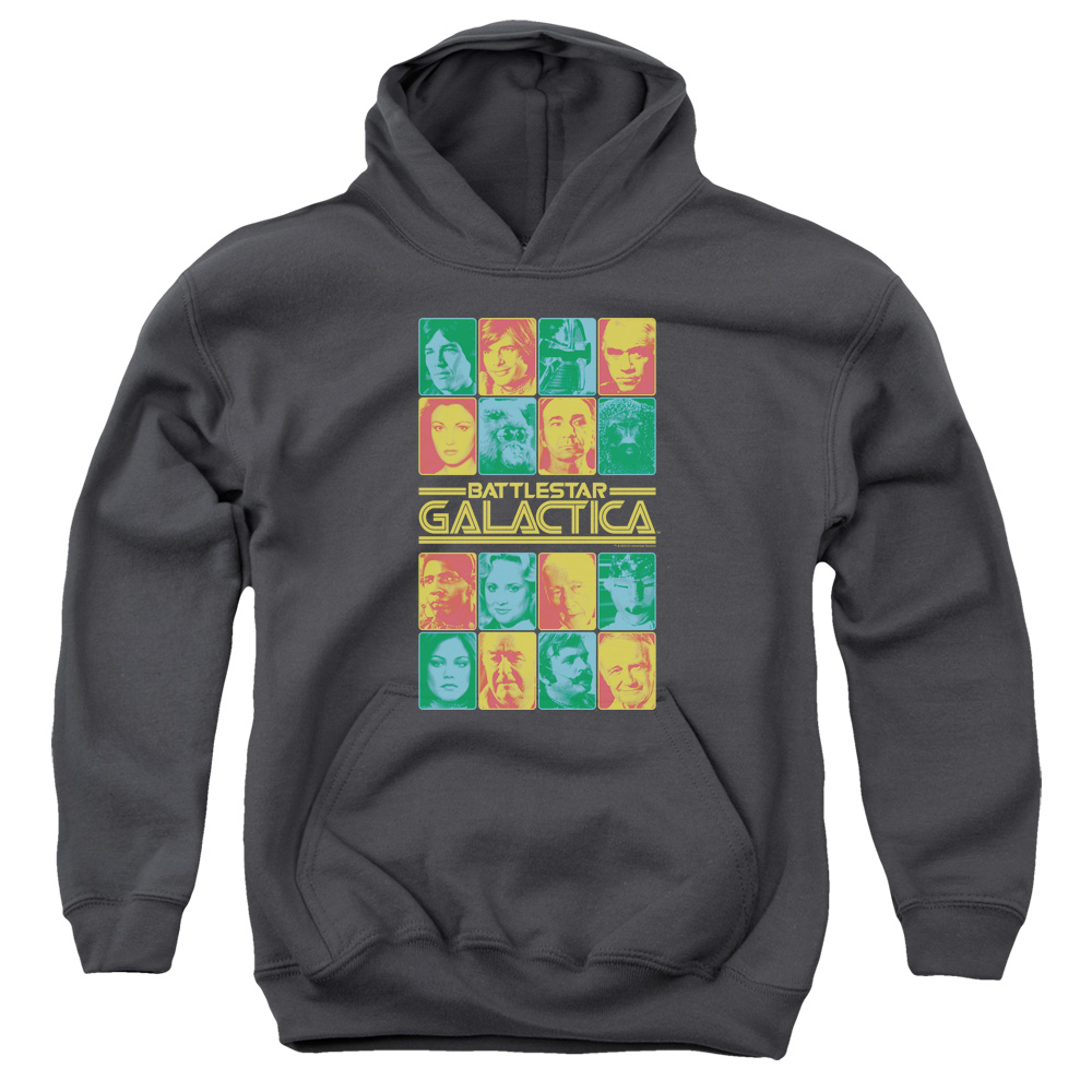 BSG209-YFTH-2 BSG 35th Anniversary Cast Youth Hooded Sweatshirt, Charcoal - Medium