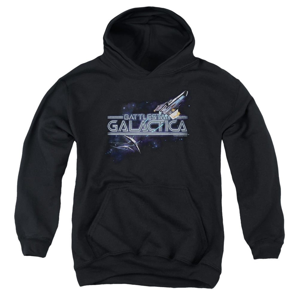 BSG210-YFTH-2 BSG Cylon Persuit Youth Hooded Sweatshirt, Black - Medium