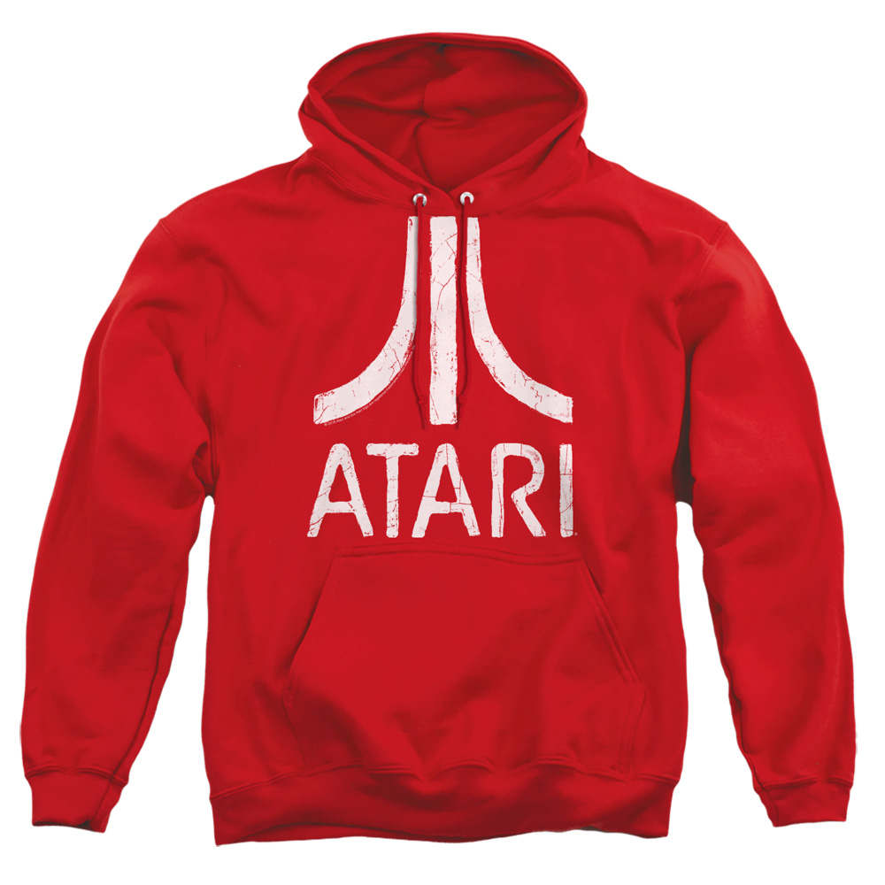 ATRI103D-AFTH-3 Atari Rough Logo Adult Pullover Hoodie, Red - Large