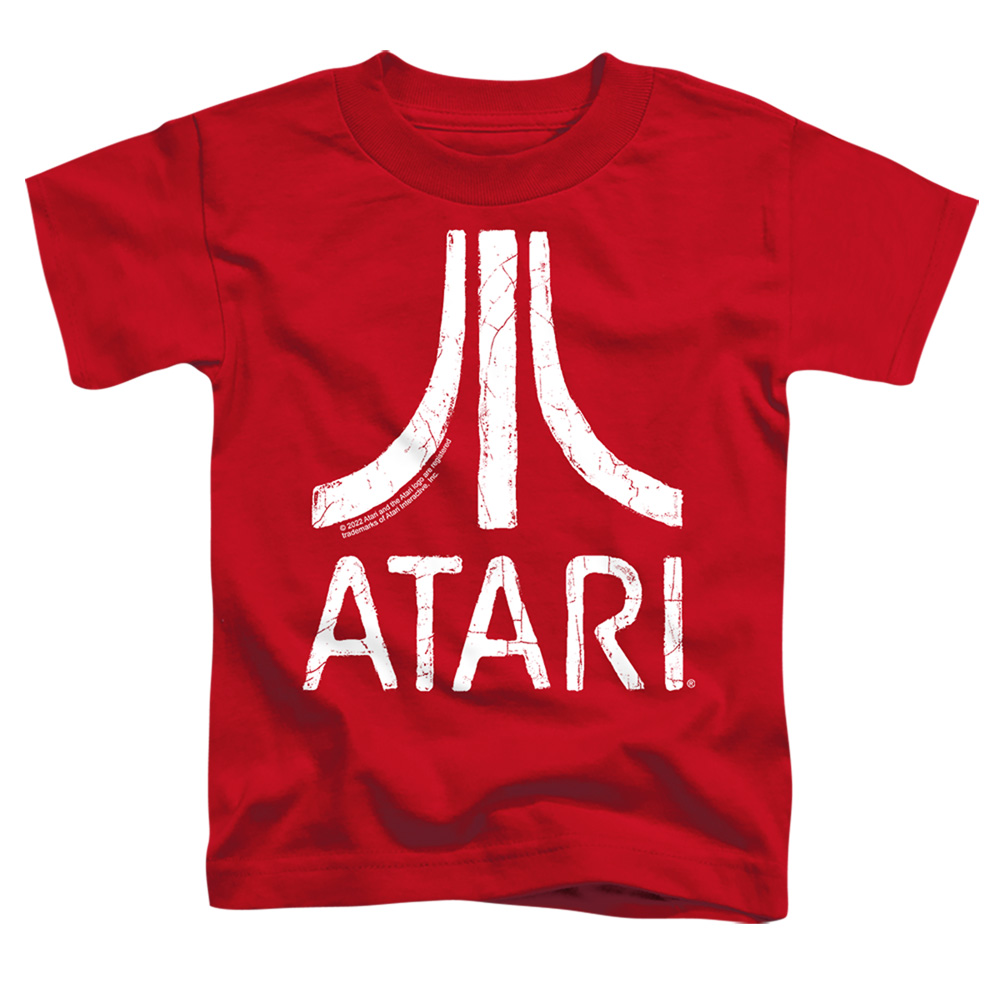 ATRI103D-TT-2 Atari Rough Logo Toddler Short Sleeve T-Shirt, Red - Medium 3T