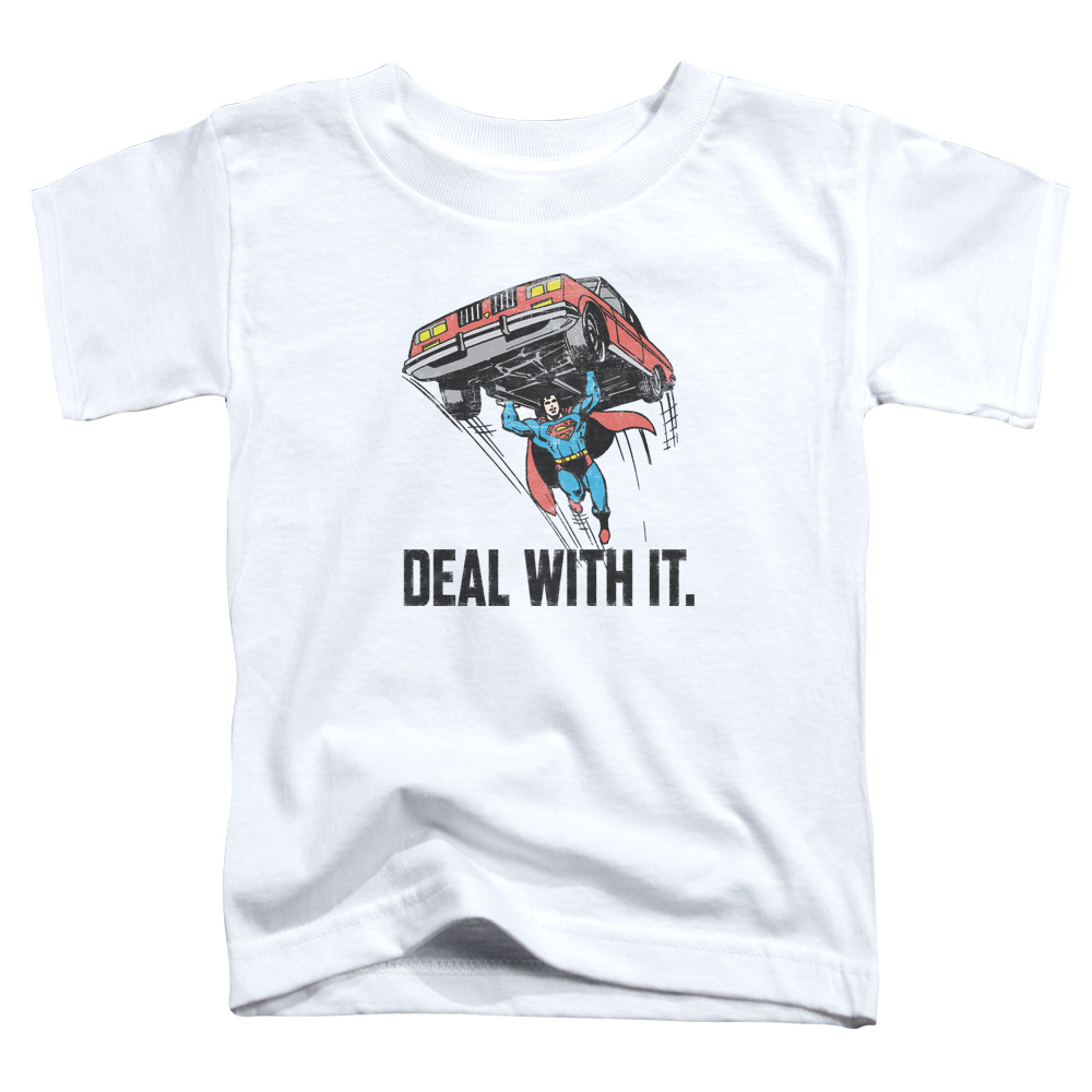 DCO913-KT-1 DCO Deal with It Toddler Short Sleeve T-Shirt, White - Large 4T