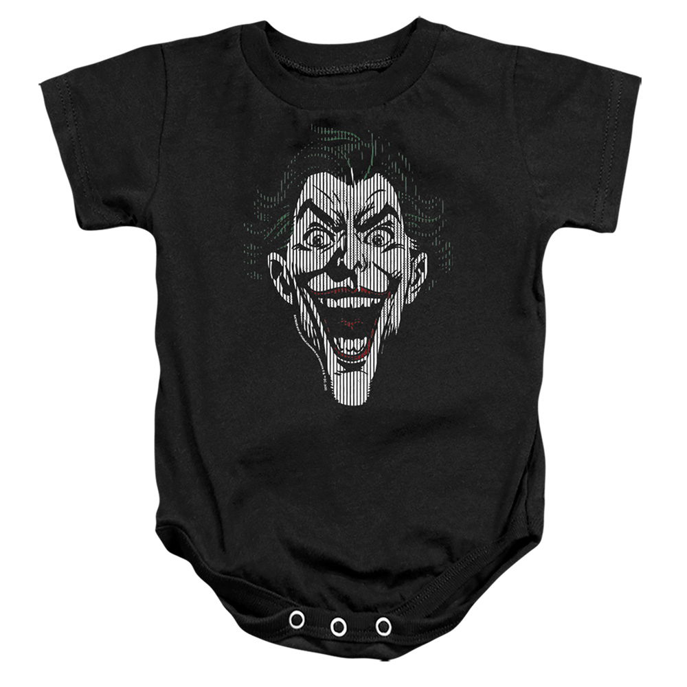 BM3469-SS-2 Batman Joker Lines Infant Snapsuit, Black - Medium - 12 Month