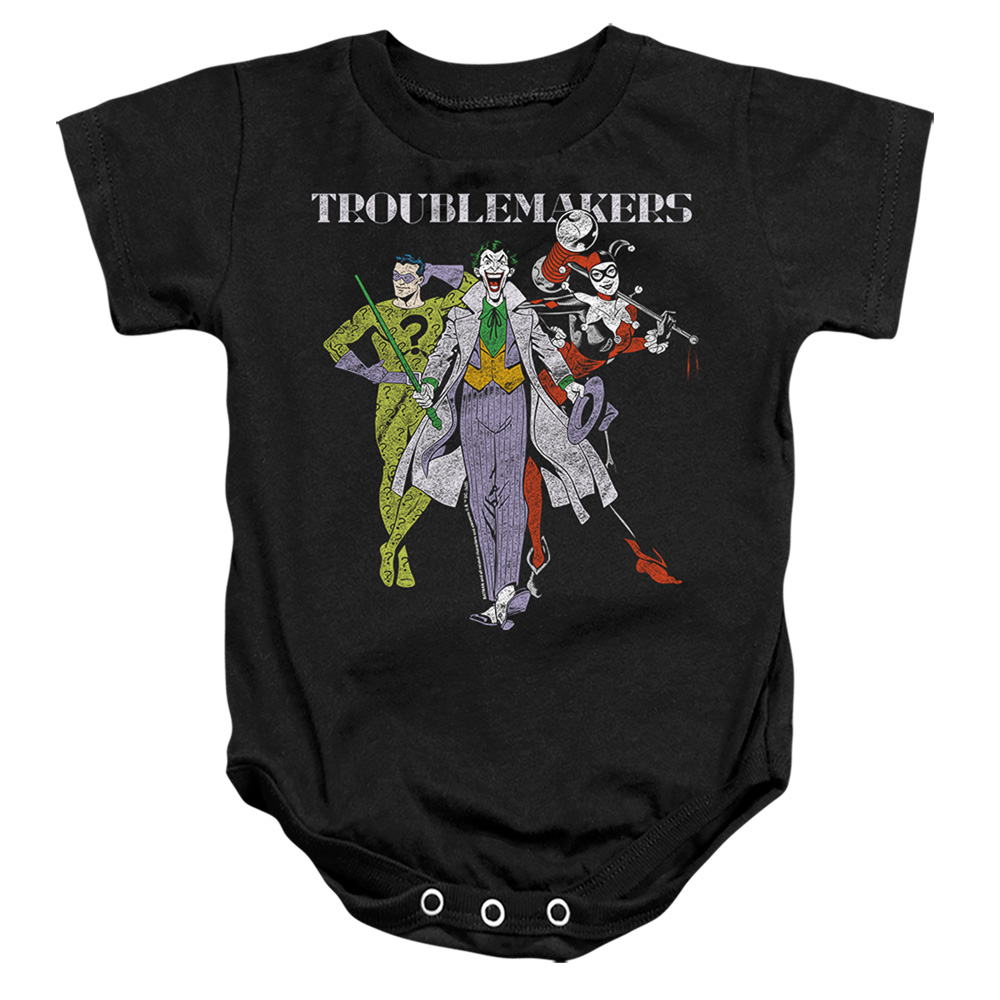 BM3486-SS-2 Batman Original Gangsters Infant Snapsuit, Black - Medium - 12 Month