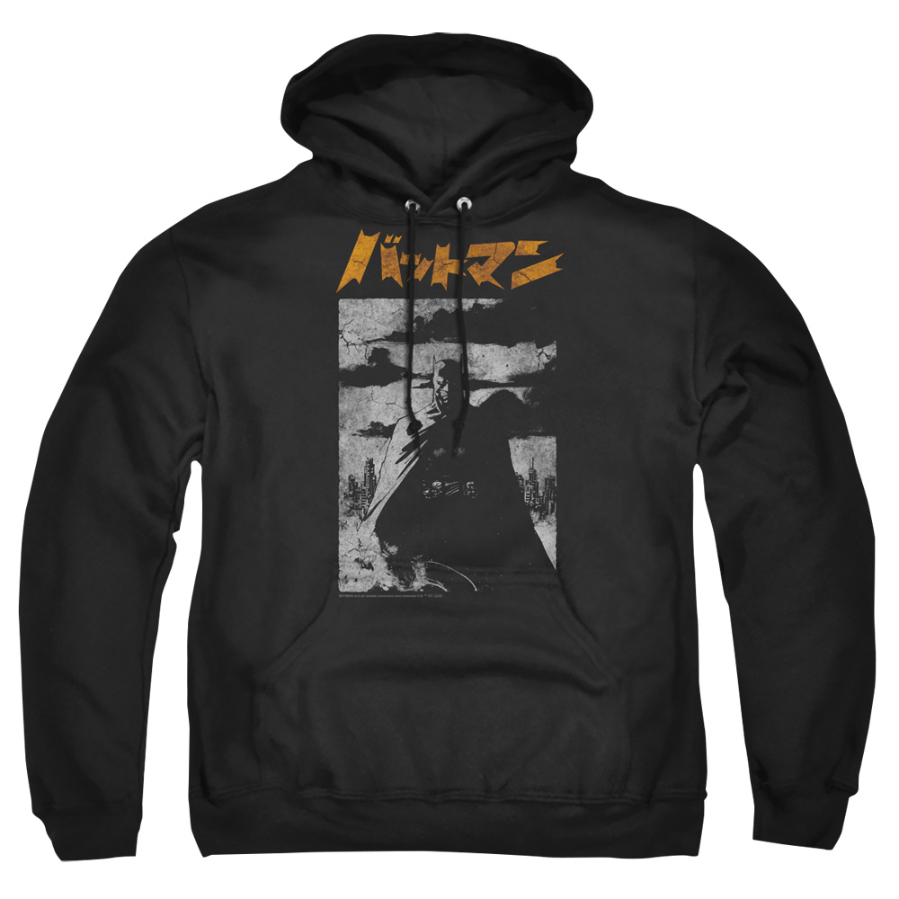 BM3493-AFTH-3 Batman Tokyo Shadows Adult Pullover Hoodie, Black - Large