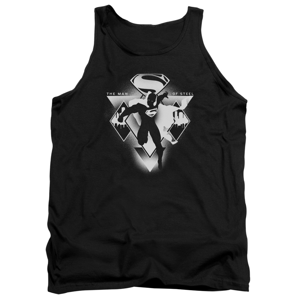 BVS190-TK-2 Batman vs Superman Triple Diamond Adult Tank Top, Black - Medium