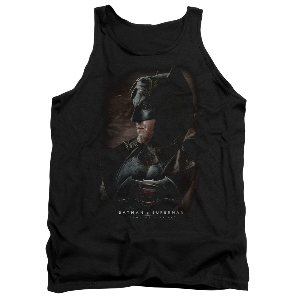 BVS209-TK-2 Batman vs Superman Desert Gear Adult Tank Top, Black - Medium