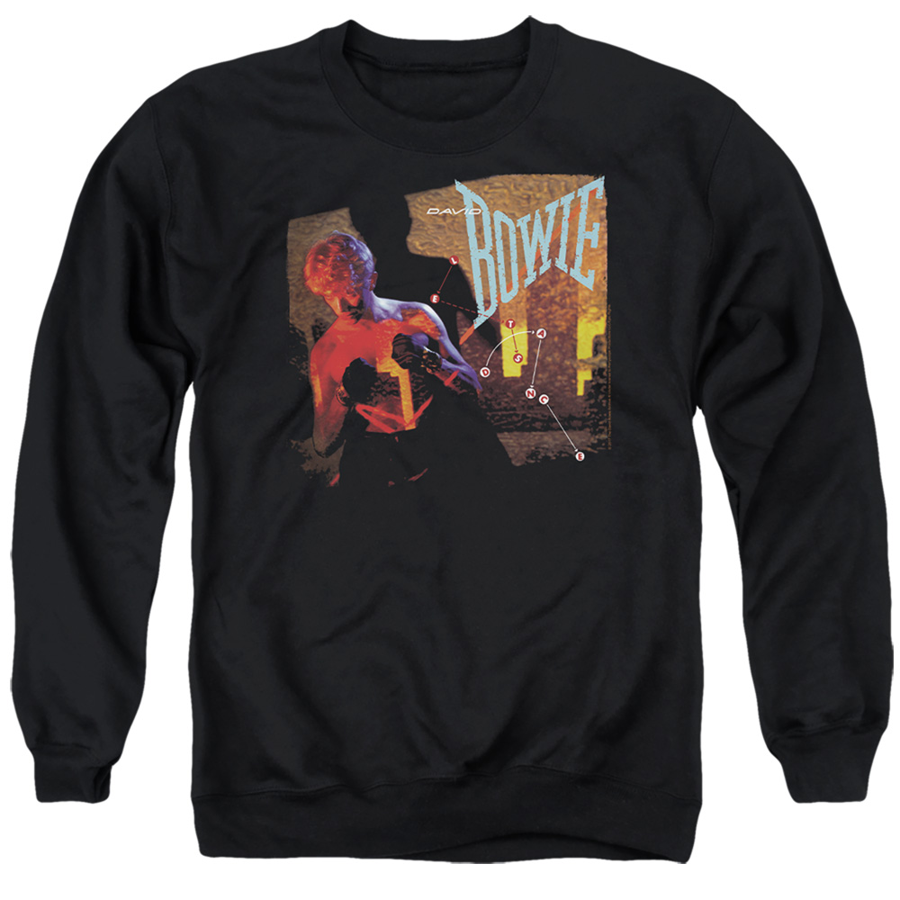 BOWIE136-AS-2 David Bowie Lets Dance Adult Crewneck Sweatshirt, Black - Medium