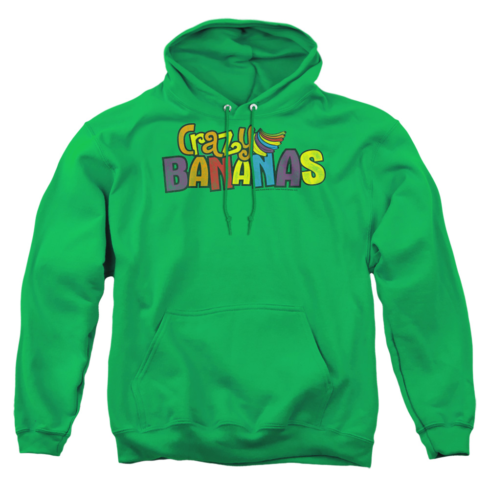 DBL114-AFTH-1 Dubble Bubble Crazy Bananas Adult Pullover Hoodie, Kelly Green - Small