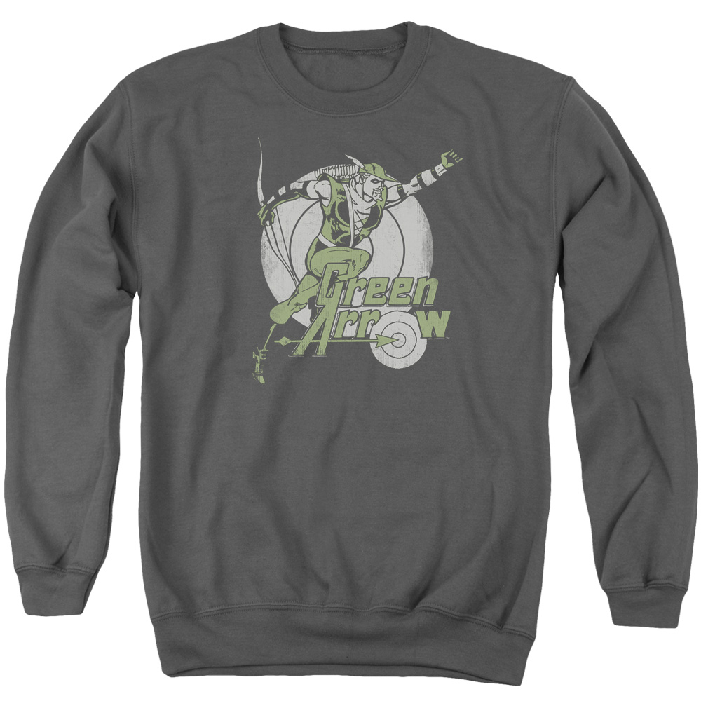 DCO546-AS-3 DC Right On Target Adult Crewneck Sweatshirt, Charcoal - Large