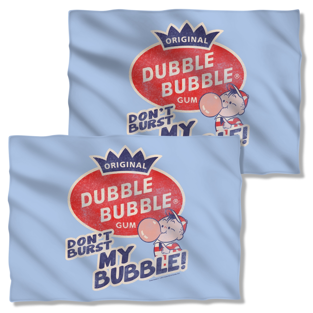 DBL153FB-PLO1-0 20 x 28 in. Dubble Bubble Burst Bubble Front Back Print Pillow Case, White