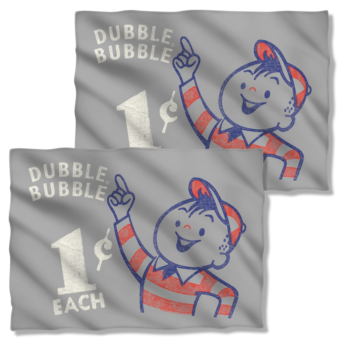 DBL158FB-PLO1-0 20 x 28 in. Dubble Bubble Pointing Front Back Print Pillow Case, White