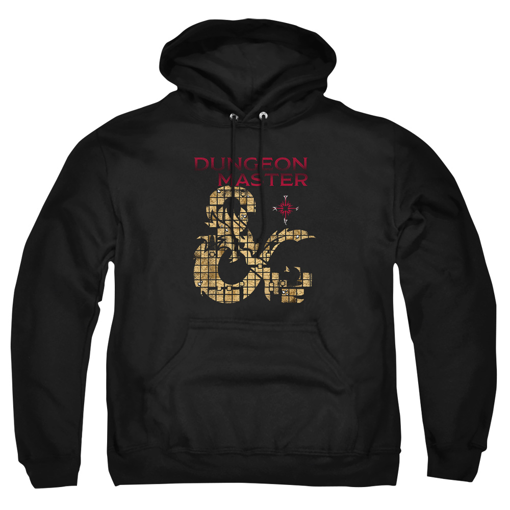 HBRO637-AFTH-5 Dungeons & Dragons Master Adult Pullover Hoodie, Black - 2X