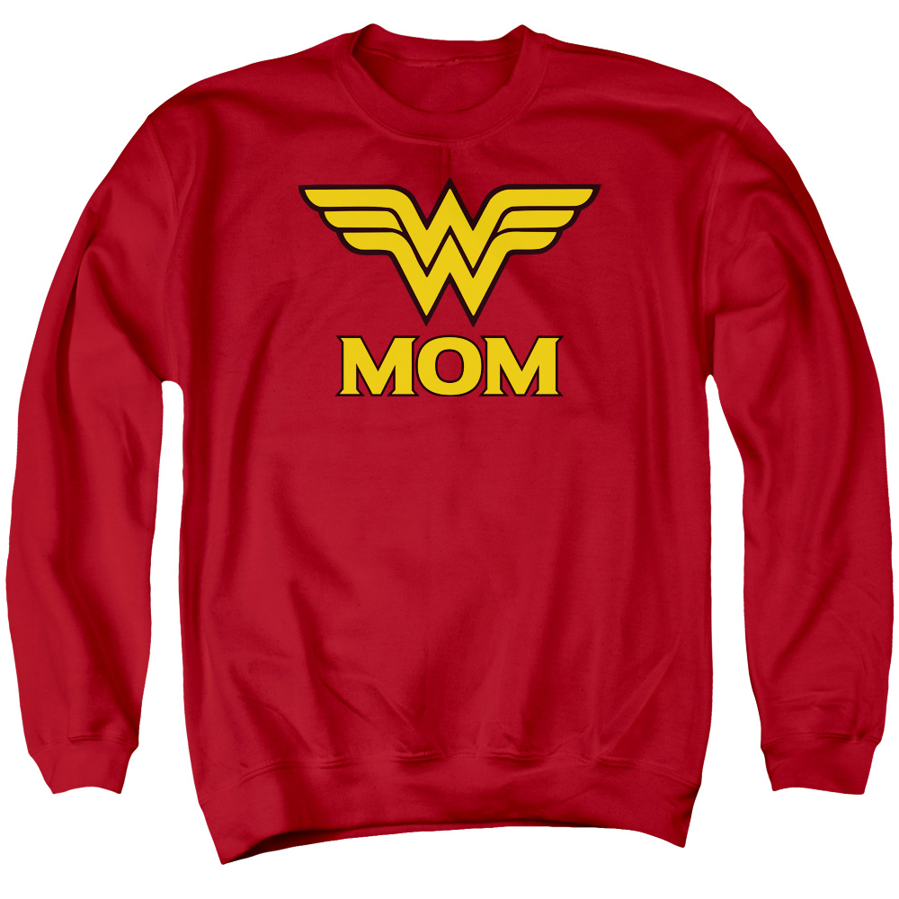 DCO892-AS-2 DCO Wonder Mom Adult Crewneck Sweatshirt, Red - Medium
