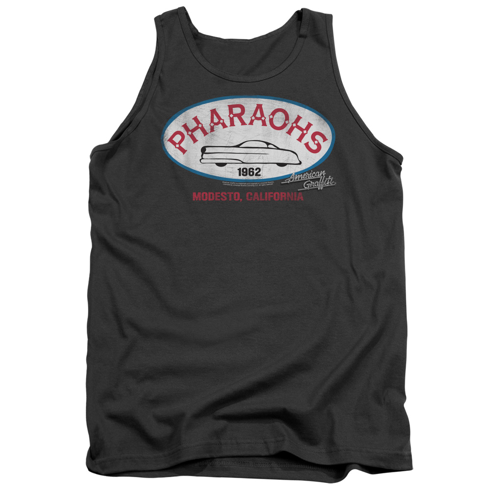 UNI193-TK-4 American Graffiti Pharaohs Adult Tank Top, Charcoal - Extra Large