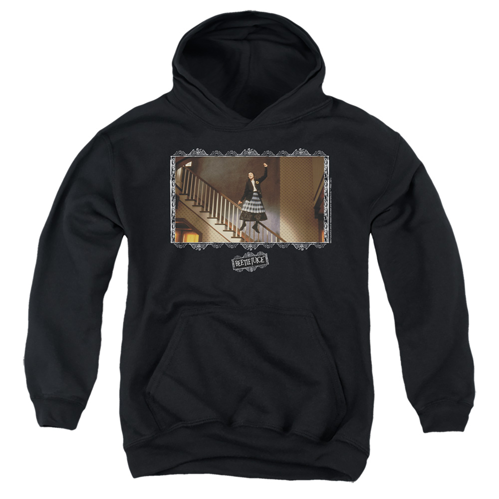 WBM1526-YFTH-4 Beetlejuice Shake Shake Shake Youth Hooded Sweatshirt, Black - Extra Large