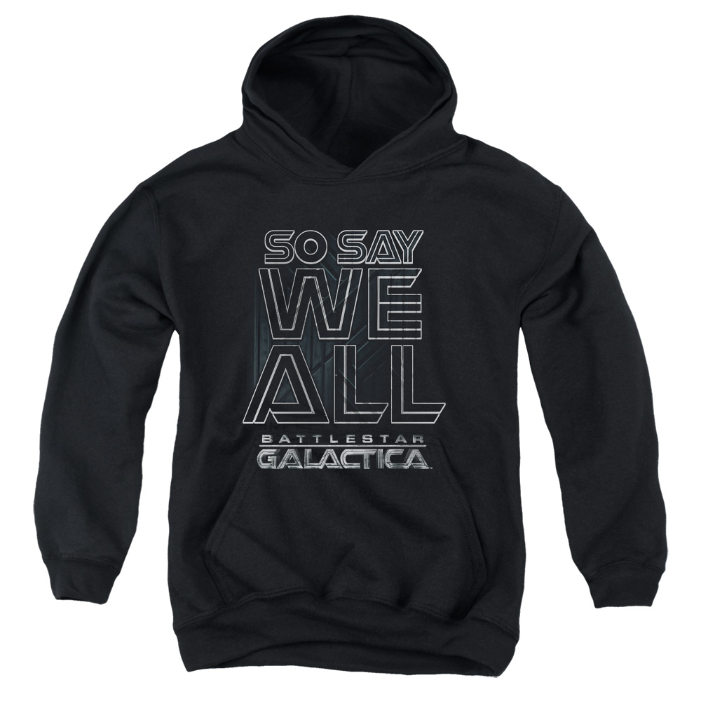 BSG231-YFTH-2 BSG Together Now Youth Hooded Sweatshirt, Black - Medium