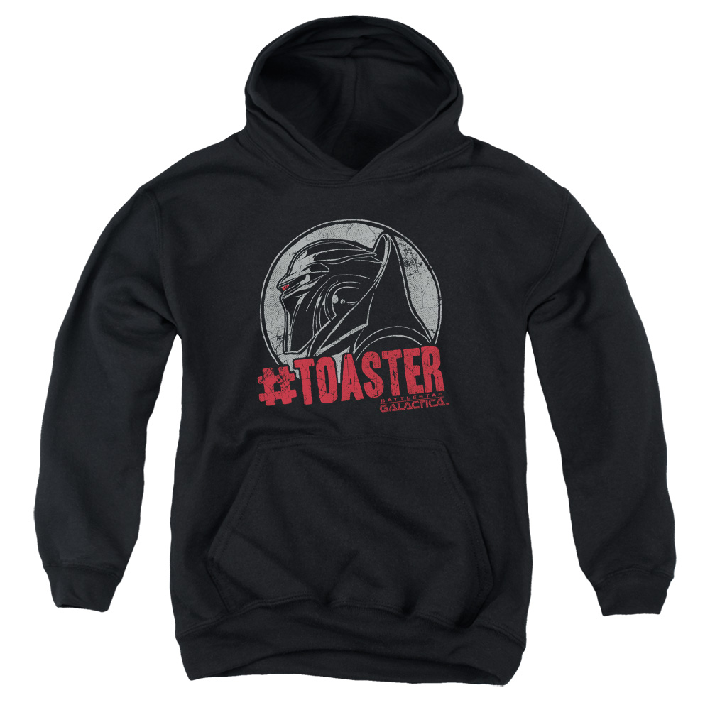 BSG243-YFTH-2 BSG Toaster Youth Hooded Sweatshirt, Black - Medium