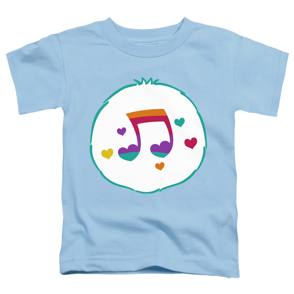 CBR10029-TT-2 Care Bears Heart Song Belly Toddler Short Sleeve T-Shirt, Light Blue - Medium 3T