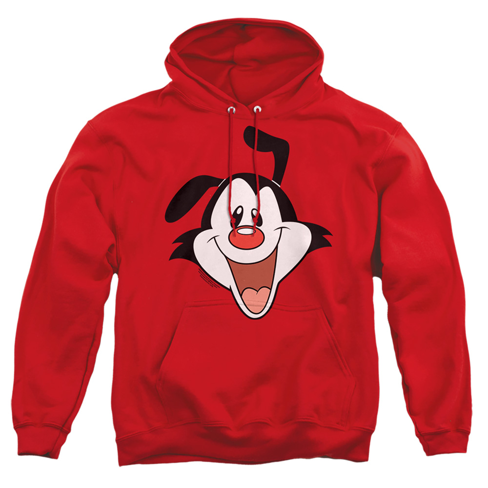 WBT903-AFTH-1 Animaniacs Yakko Head Adult Pullover Hoodie, Red - Small