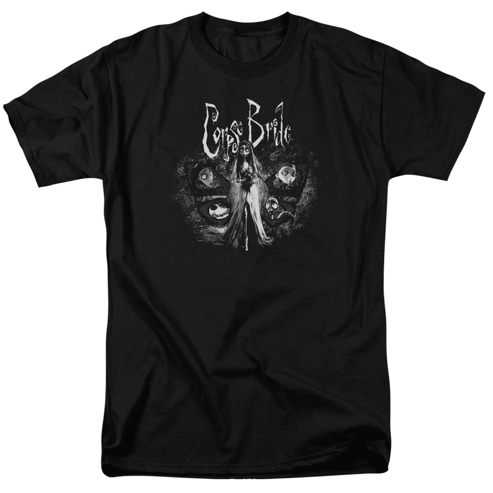 WBM212-AT-2 Corpse Bride To Be Adult Regular Fit Short Sleeve T-Shirt, Black - Medium -  Trevco Sportswear