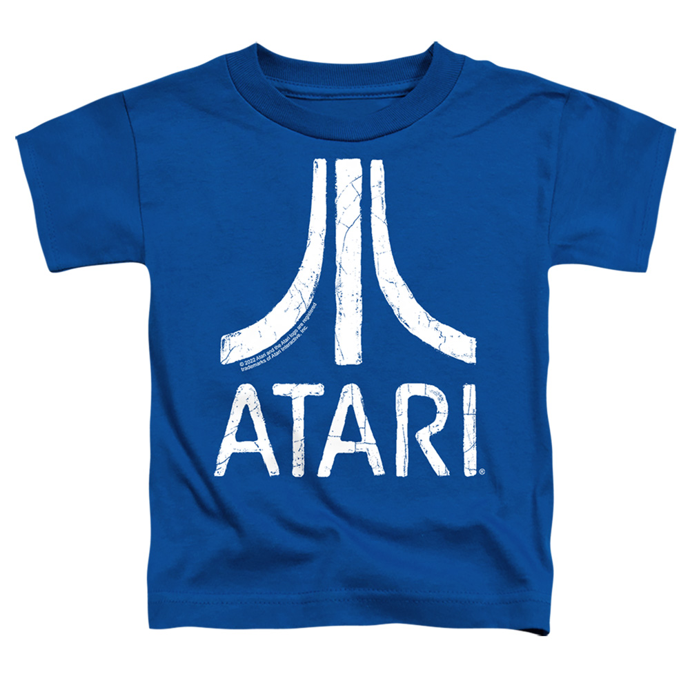 ATRI103C-TT-2 Atari Rough Logo Toddler Short Sleeve T-Shirt, Royal - Medium 3T