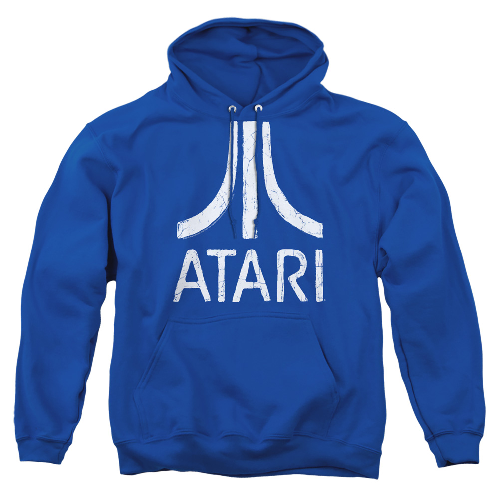 ATRI103C-AFTH-5 Atari Rough Logo Adult Pullover Hoodie, Royal - 2X