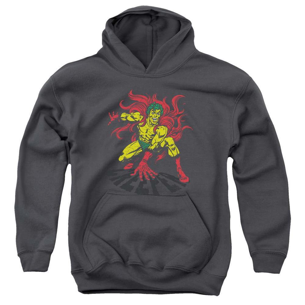 DCO909-YFTH-2 DCO Creeper Youth Hooded Sweatshirt, Charcoal - Medium
