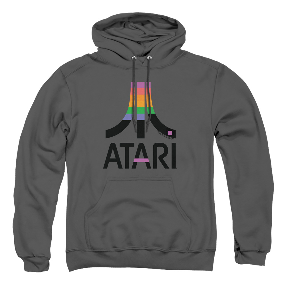 ATRI195-AFTH-4 Atari Breakout Inset Adult Pullover Hoodie, Charcoal - Extra Large