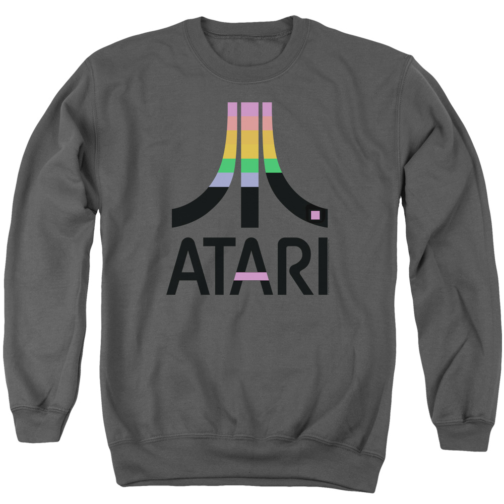 ATRI195-AS-2 Atari Breakout Inset Adult Crewneck Sweatshirt, Charcoal - Medium