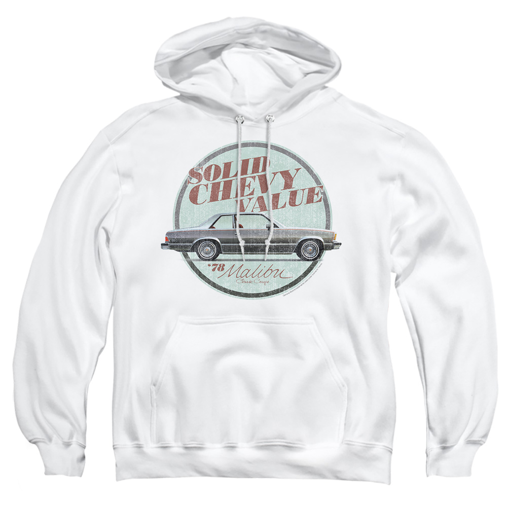 CHV196-AFTH-4 Chevrolet Do The Bu Adult Pullover Hoodie, White - Extra Large