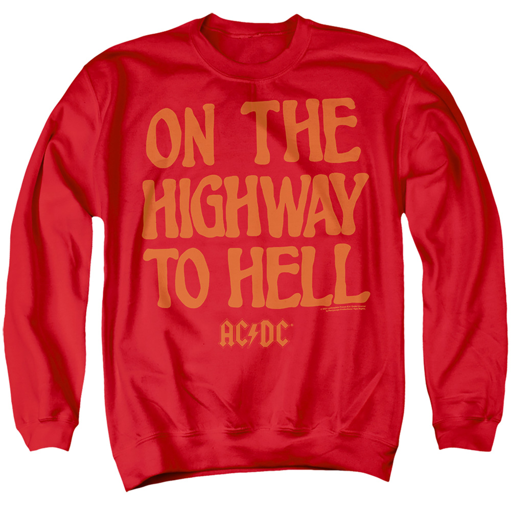 ACDC250-AS-6 ACDC The We Salute You Adult Crewneck Sweatshirt, Red - 3X