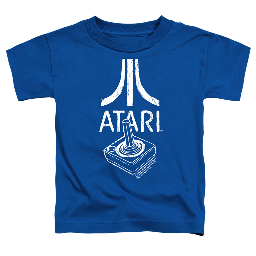 ATRI101B-TT-2 Atari Joystick Logo Toddler Short Sleeve T-Shirt, Royal - Medium 3T