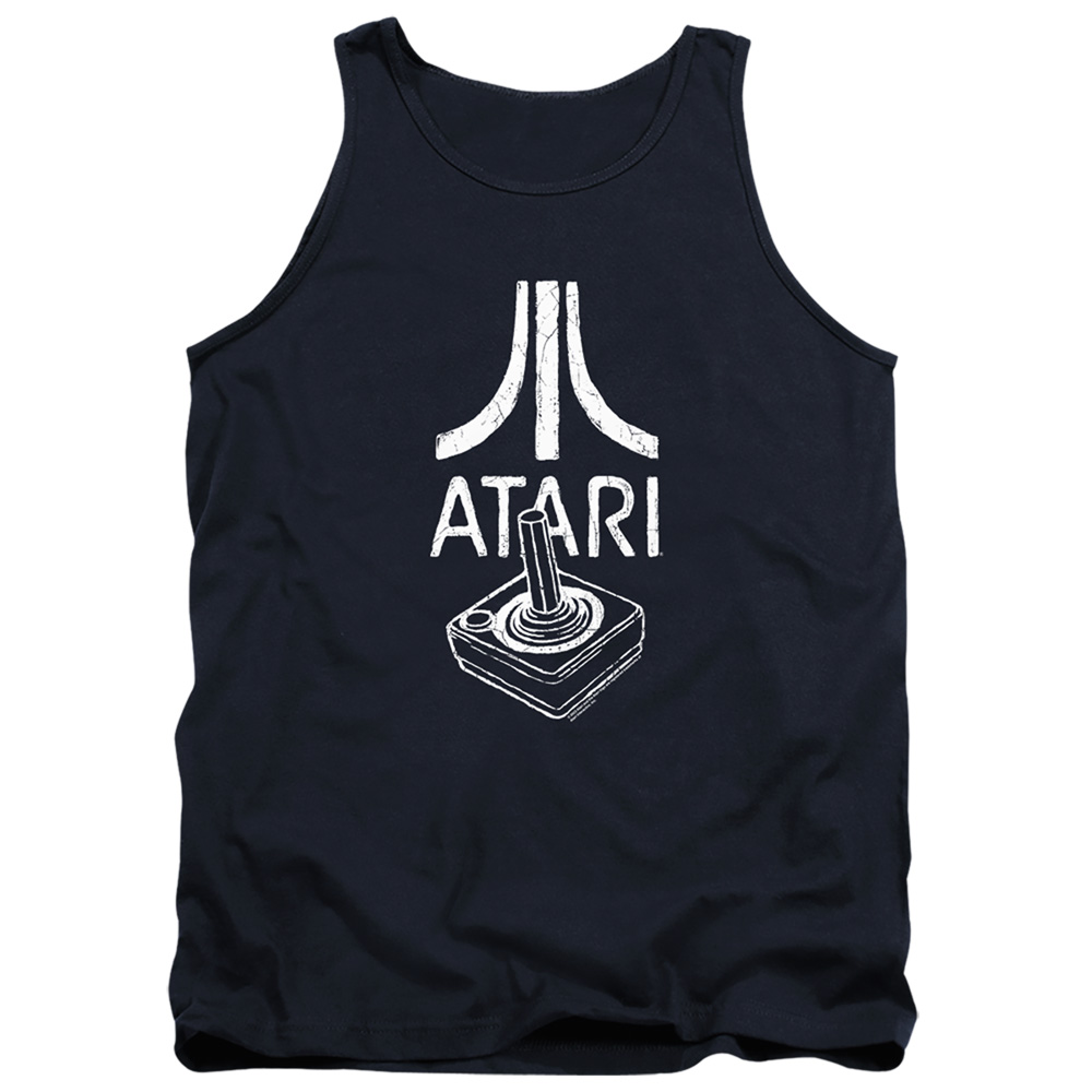 ATRI101D-TK-4 Atari Joystick Logo Adult Tank Top, Navy - Extra Large